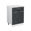 Sale Vicco Küchenunterschrank R-Line Schubladenschrank für die Küche Schwarz Beton 60 cm AP Marmor mit Weiß Korpus Kochfelder|Kühlschränke