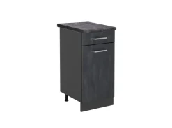 Vicco Küchenunterschrank R-Line Schwarz Beton/Anthrazit 40 cm AP Anthrazit Beton Anthrazit