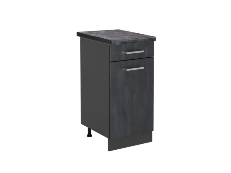 Best Vicco Küchenunterschrank R-Line Hochglanz/Anthrazit 30 cm AP Anthrazit Pfannen