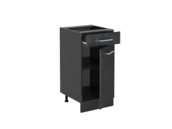 Best Vicco Küchenunterschrank R-Line Hochglanz/Anthrazit 30 cm AP Anthrazit Pfannen