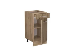 New Vicco Küchenunterschrank R-Line Schwarz Beton/Anthrazit 40 cm AP Eiche Beton Anthrazit