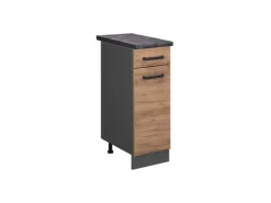 Sale Vicco Küchenunterschrank R-Line Artisan-Eiche/Goldkraft Eiche 40 cm AP Anthrazit Pfannen