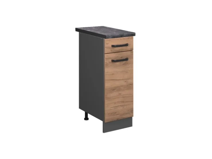 Sale Vicco Küchenunterschrank R-Line Artisan-Eiche/Goldkraft Eiche 40 cm AP Anthrazit Pfannen