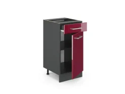 Vicco Küchenunterschrank R-Line Schubladenschrank für die Küche /Anthrazit 40 cm AP Eiche Pfannen
