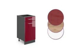 Online Vicco Küchenunterschrank R-Line Schubladenschrank für die Küche Artisan-Eiche/Weiß 40 cm AP Marmor Artisan Eiche