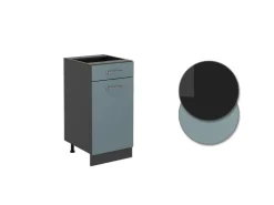 Online Vicco Küchenunterschrank R-Line Artisan-Eiche/Weiß 40 cm AP Anthrazit Pfannen