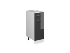 Clearance Vicco Küchenunterschrank R-Line Hochglanz/Weiß 30 cm ohne Arbeitsplatte Anthrazit