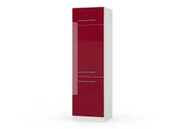 Sale Vicco Kühlumbauschrank Fame-Line Hochschrank für die Küche Bordeaux Hochglanz/Weiß 60 cm Bordeaux-Glanz