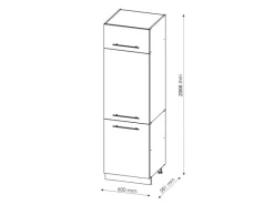 Sale Vicco Kühlumbauschrank Fame-Line Hochschrank für die Küche -Gold/Weiß 60 cm Kühlschränke|Küchenschränke