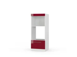 Clearance Vicco Mikrowellenschrank Fame-Line Hochglanz/Goldkraft Eiche 60 cm Offen Küchenregale