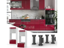Clearance Vicco Mikrowellenschrank Fame-Line Hochglanz/Goldkraft Eiche 60 cm Offen Küchenregale