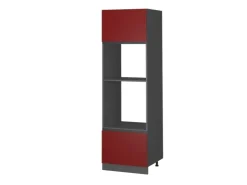 Herde<Vicco Mikrowellenschrank R-Line Küchenregal für die Mikrowelle /Anthrazit 60 cm J-Shape Rot