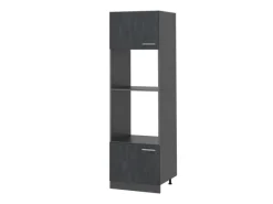 Best Vicco Mikrowellenschrank R-Line Küchenregal für die Mikrowelle Schwarz Beton/Anthrazit 60 cm Küchenregale