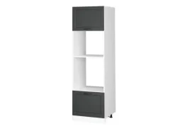 Vicco Mikrowellenschrank R-Line Küchenregal für die Mikrowelle Anthrazit Landhaus/Weiß 60 cm Küchenregale