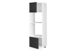 Vicco Mikrowellenschrank R-Line Küchenregal für die Mikrowelle Anthrazit Landhaus/Weiß 60 cm Küchenregale