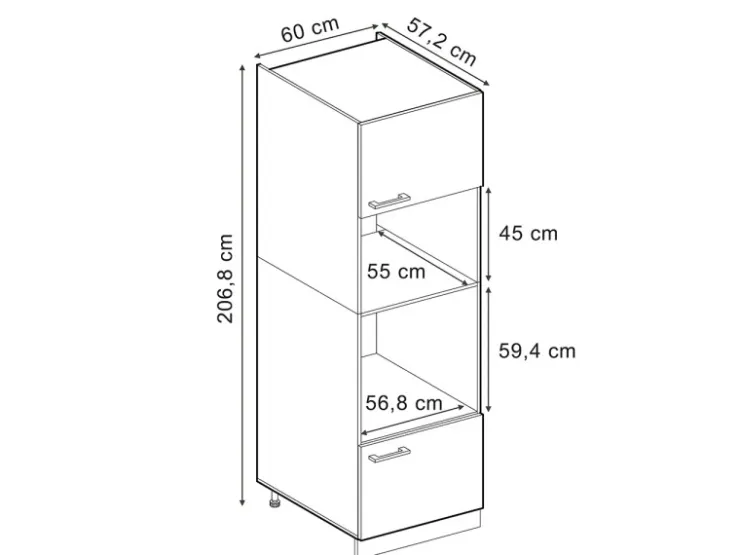 Sale Vicco Mikrowellenschrank R-Line Küchenregal für die Mikrowelle Schwarz Beton/Weiß Beton Anthrazit