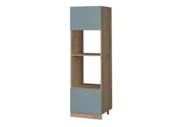Küchenregale<Vicco Mikrowellenschrank R-Line Küchenregal für die Mikrowelle Blau-Grau/Goldkraft Eiche 60 cm Blaugrau