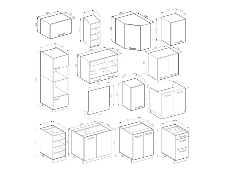 Winkelküchen|Einbauküchen<Vicco R-Line Eckküche /Weiß 237 x 60 cm ohne Arbeitsplatte ohne E-Geräte Anthrazit Hochglanz