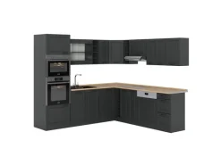 Best Vicco R-Line Eckküche Landhaus/ 237 x 247 cm AP Eiche ohne E-Geräte Winkelküchen|Einbauküchen