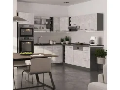 Winkelküchen|Zubehör Für Küchenarmatur<Vicco R-Line Eckküche /Anthrazit 237 x 60 cm ohne Arbeitsplatte ohne E-Geräte Beton