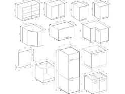 Winkelküchen|Küchenschränke<Vicco R-Line Eckküche Bordeaux Hochglanz/Weiß 227 x 287 cm AP Eiche ohne E-Geräte Brilliant Bordeaux