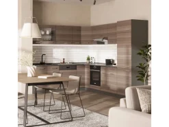 Best Vicco R-Line Eckküche /Anthrazit 227 x 287 cm AP Eiche ohne E-Geräte Winkelküchen