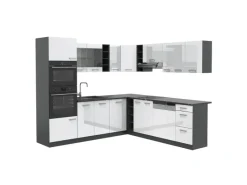 Hot Vicco R-Line Eckküche /Anthrazit 237 x 60 cm ohne Arbeitsplatte ohne E-Geräte Winkelküchen|Einbauküchen