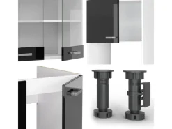 Vicco R-Line Einbauküche /Weiß 237 x 60 cm ohne Arbeitsplatte ohne E-Geräte Einbauküchen|Winkelküchen