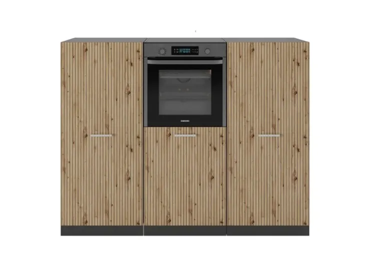 Einbauküchen<Vicco R-Line Küchenblock Artisan Eiche/Anthrazit 180 cm ohne Arbeitsplatte ohne E-Geräte Eiche Hell
