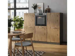 Einbauküchen<Vicco R-Line Küchenblock Artisan Eiche/Anthrazit 180 cm ohne Arbeitsplatte ohne E-Geräte Eiche Hell