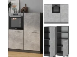 Hot Vicco R-Line Küchenblock /Anthrazit 180 cm ohne Arbeitsplatte ohne E-Geräte Einbauküchen