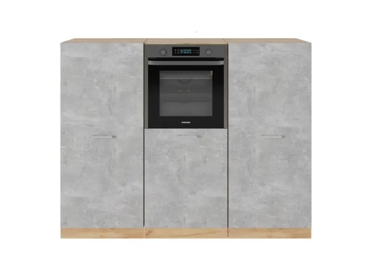 Zubehör Für Küchenarmatur|Herde<Vicco R-Line Küchenblock /Goldkraft Eiche 180 cm ohne Arbeitsplatte ohne E-Geräte Beton