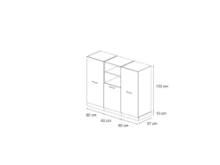 Zubehör Für Küchenarmatur|Herde<Vicco R-Line Küchenblock /Goldkraft Eiche 180 cm ohne Arbeitsplatte ohne E-Geräte Beton