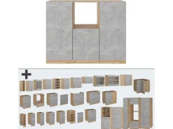 Zubehör Für Küchenarmatur|Herde<Vicco R-Line Küchenblock /Goldkraft Eiche 180 cm ohne Arbeitsplatte ohne E-Geräte Beton