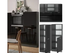 Outlet Vicco R-Line Küchenblock /Anthrazit 180 cm ohne Arbeitsplatte ohne E-Geräte Einbauküchen