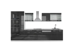 Sale Vicco R-Line Küchenzeile /Weiß 350 cm mit Hochschrankohne Arbeitsplatte ohne E-Geräte Anthrazit Hochglanz