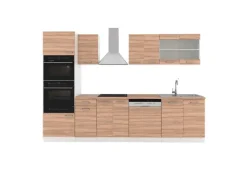 Best Vicco R-Line Küchenzeile Sonoma/Weiß 300 cm mit HochschrankAP Eiche ohne E-Geräte Sonoma-Weiß