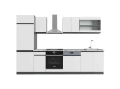 Best Vicco R-Line Küchenzeile /Anthrazit 300 cm AP Marmor ohne E-Geräte Einbauküchen
