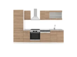 Vicco R-Line Küche Sonoma 300 cm AP Marmor ohne E-Geräte Einbauküchen