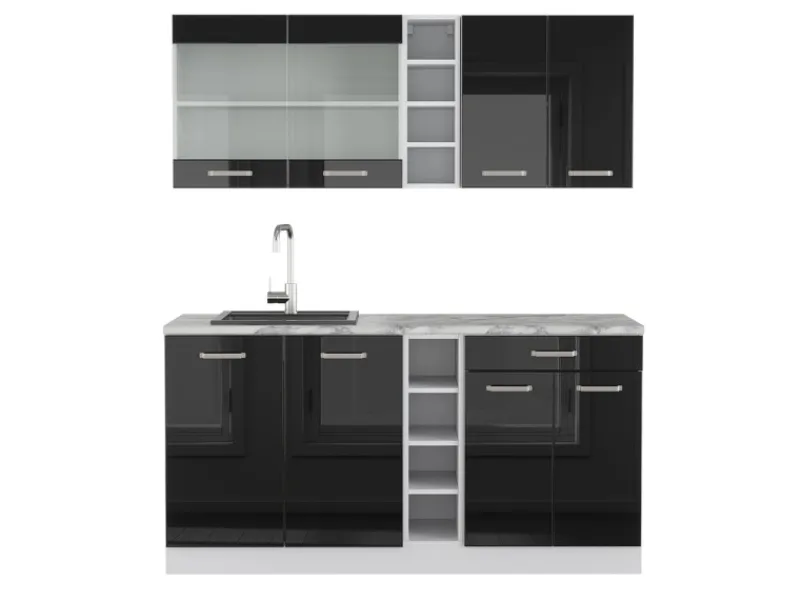 Sale Vicco R-Line Mini-Küche 160 cm AP Marmor ohne E-Geräte Single-Küchen|Miniküchen