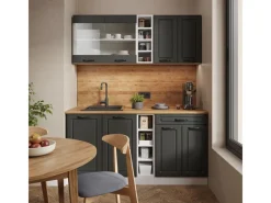 Sale Vicco R-Line Singleküche Anthrazit Landhaus/Weiß 160 cm AP Anthrazit ohne E-Geräte Single-Küchen|Herde