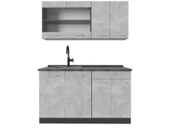 Hot Vicco R-Line Singleküche /Anthrazit 140 cm AP Anthrazit ohne E-Geräte Single-Küchen