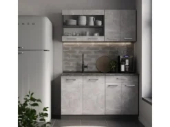 Hot Vicco R-Line Singleküche /Anthrazit 140 cm ohne Arbeitsplatte ohne E-Geräte Single-Küchen