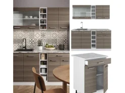 Clearance Vicco R-Line Singleküche /Weiß 160 cm ohne Arbeitsplatte ohne E-Geräte Single-Küchen|Zubehör Für Küchenarmatur