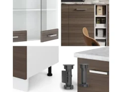 Clearance Vicco R-Line Singleküche /Weiß 160 cm ohne Arbeitsplatte ohne E-Geräte Single-Küchen|Zubehör Für Küchenarmatur