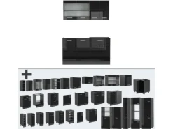 Online Vicco R-Line Singleküche /Anthrazit 140 cm AP Marmor ohne E-Geräte Single-Küchen