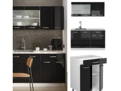 Best Vicco R-Line Singleküche /Anthrazit 160 cm AP Anthrazit ohne E-Geräte Single-Küchen|Einbauküchen