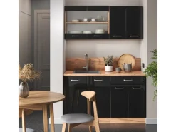 Online Vicco R-Line Singleküche /Goldkraft Eiche 160 cm AP Anthrazit ohne E-Geräte Single-Küchen