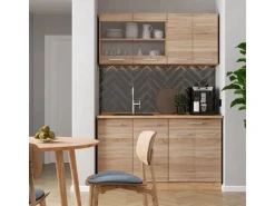 Sale Vicco R-Line Single Küche Sonoma/Goldkraft Eiche 140 cm AP Anthrazit ohne E-Geräte Sonoma Eiche