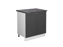 Sale Vicco Spülenunterschrank Fame-Line -Gold/Weiß 80 cm mit Regal AP Anthrazit